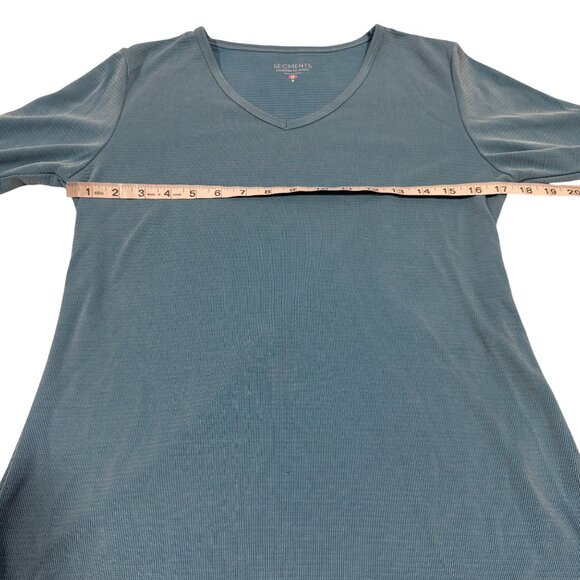 Seg'ments V-Neck Textured Knit Top Size S - Picture 6 of 7
